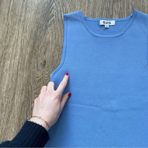 525 Ribbed Blue Tank - Picture 6 of 9